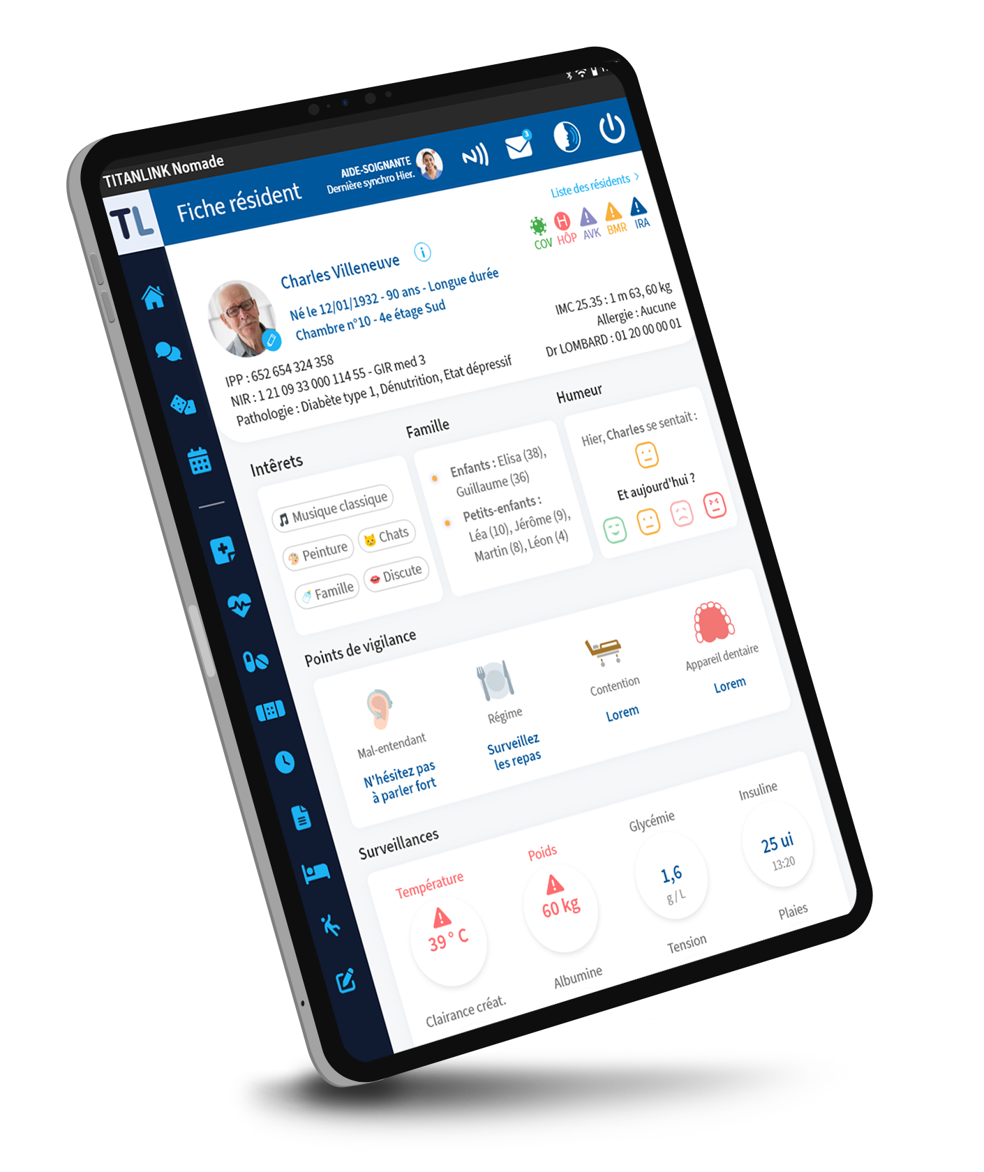 TITANLINK Nomade, l’outil indispensable sur tablette des soignants et des agents en EHPAD