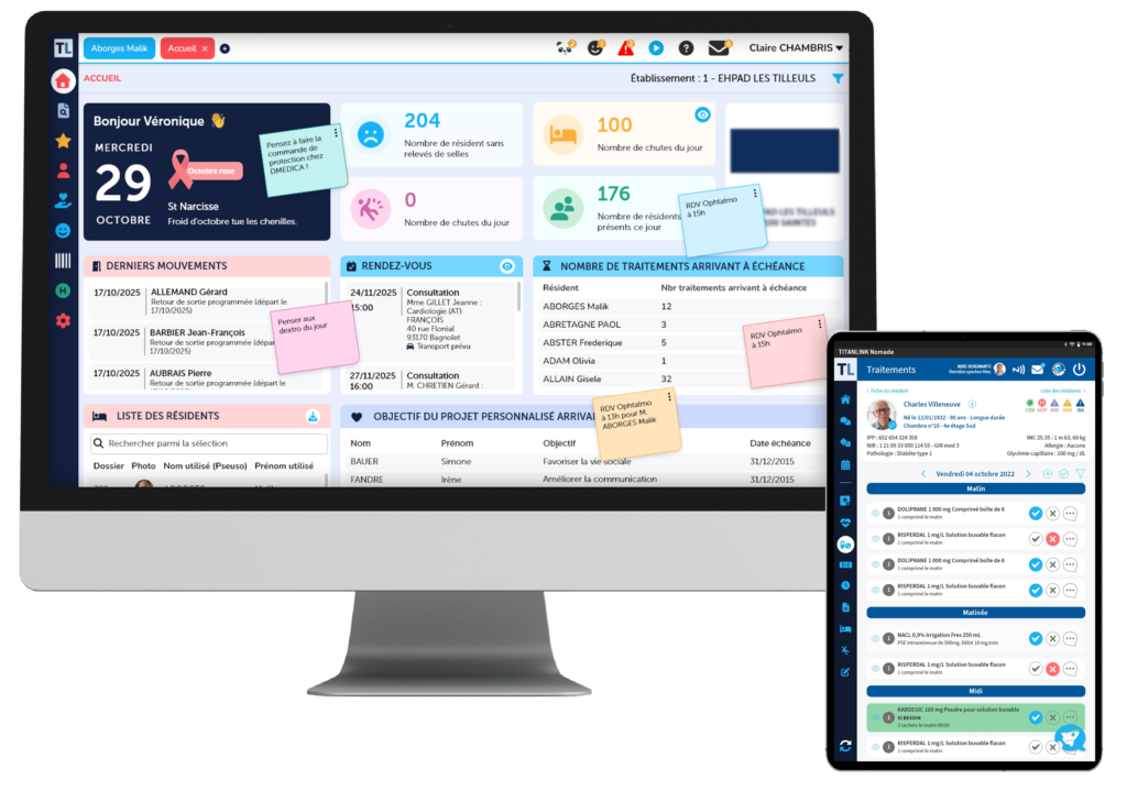 TITANLINK sur ordinateur et Nomade sur Tablette