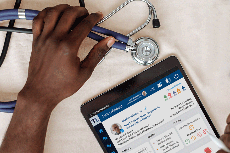 TITANLINK Nomade sur tablette, logiciel pour EHPAD